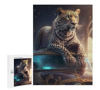 500 PCS Jigsaws for Adults Puzzle Leopard on Vintage Car Jigsaw Puzzle Hands-on Game But Fun And Humorous Birthday Present, Gifts, 500 PCS