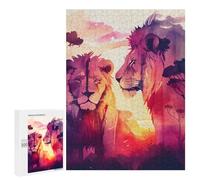 500 PCS Jigsaws for Adults Puzzle Lions in Love The King Puzzles for Adults Hands-on Game Hand Speed Race Great Gift for Gaming 500 PCS