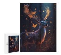 500 PCS Jigsaws for Adults Puzzle Magic Butterfly Deer Dream Jigsaw Puzzle Hands-on Game But Fun And Humorous Birthday Present, Gifts, 500 PCS