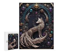500 PCS Jigsaws for Adults Puzzle Majestic Steampunk Fox Jigsaw for Adults Fun Games Presents for Women Challenging To Complete 500 PCS