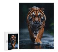 500 PCS Jigsaws for Adults Puzzle Majestic Tiger Walking Forward Puzzles for Adults Family Games Staycation Kill Time Challenging To Complete 500 PCS