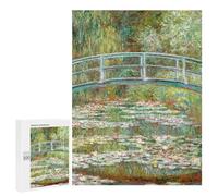 500 PCS Jigsaws for Adults Puzzle Monet Bridge Water Lilies Jigsaw for Adults Fun Games Presents for Women Challenging To Complete 500 PCS