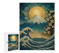 500 PCS Jigsaws for Adults Puzzle Mount Fuji And Waves Art Jigsaw Puzzle Hands-on Game But Fun And Humorous Birthday Present, Gifts, 500 PCS