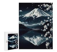 500 PCS Jigsaws for Adults Puzzle Mount Fuji Night Scene Jigsaws for Adults Fun Games Stress Reliever Challenging To Complete 500 PCS