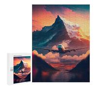 500 PCS Jigsaws for Adults Puzzle Mountain Flight Sunset Puzzle for Adults Family Game Difficult Challenge Gifts for Friends And Family 500 PCS