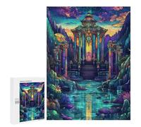 500 PCS Jigsaws for Adults Puzzle Mystical Asian Temple Puzzles for Teenagerss Birthday Present Help The Brain Exercise Challenging Game Gifts 500 PCS