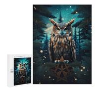`500 PCS Jigsaws for Adults Puzzle Mystical Forest Owl Adult Jigsaw Puzzle Toy Wall Decor Wall Art Challenging To Complete 500 PCS