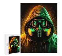 500 PCS Jigsaws for Adults Puzzle Neon Gas Mask Hoodie Puzzle for Adults Family Game Difficult Challenge Gifts for Friends And Family 500 PCS