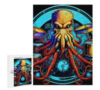 500 PCS Jigsaws for Adults Puzzle Octopus Drummer Cosmic Rhythm Master Puzzle for Adults Family Game Difficult Challenge Gifts for Friends And Family 500 PCS