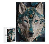 500 PCS Jigsaws for Adults Puzzle Ornate Wolf Mask Sculpture Jigsaw Puzzle Hands-on Game But Fun And Humorous Birthday Present, Gifts, 500 PCS