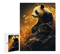 500 PCS Jigsaws for Adults Puzzle Panda in Golden Light Jigsaw Puzzle Hands-on Game But Fun And Humorous Birthday Present, Gifts, 500 PCS