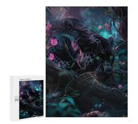 500 PCS Jigsaws for Adults Puzzle Panther in Magic Forest Jigsaw for Adults Fun Games Presents for Women Challenging To Complete 500 PCS