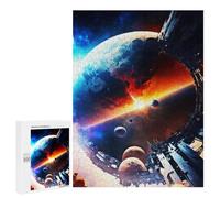 500 PCS Jigsaws for Adults Puzzle Planet Accessing Space Puzzles for Adults Hands-on Game Hand Speed Race Great Gift for Gaming 500 PCS