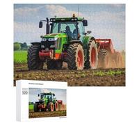 `500 PCS Jigsaws for Adults Puzzle Powerful Tractor in Action on Farm Field -2 Adult Jigsaw Puzzle Toy Wall Decor Wall Art Challenging To Complete 500 PCS