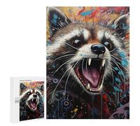 `500 PCS Jigsaws for Adults Puzzle Raccoon's Wild Expression Adult Jigsaw Puzzle Toy Wall Decor Wall Art Challenging To Complete 500 PCS