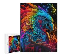 500 PCS Jigsaws for Adults Puzzle Rainbow Parrot Artwork Jigsaw Puzzle Hands-on Game But Fun And Humorous Birthday Present, Gifts, 500 PCS