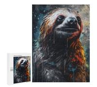 500 PCS Jigsaws for Adults Puzzle Rainbow Sloth Portrait Puzzle for Adults Family Game Difficult Challenge Gifts for Friends And Family 500 PCS