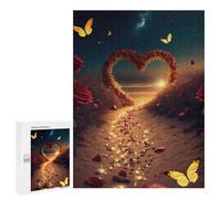 500 PCS Jigsaws for Adults Puzzle Romantic Pathway with Heart Shape Jigsaw Puzzle Hands-on Game But Fun And Humorous Birthday Present, Gifts, 500 PCS