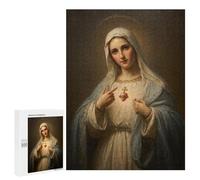 500 PCS Jigsaws for Adults Puzzle Sacred Heart Virgin Mary Painting Jigsaw Puzzles for Adults For Family Fun for Birthday, Chrismas Unique Challenge Game 500 PCS
