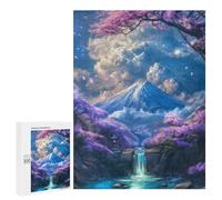 500 PCS Jigsaws for Adults Puzzle Sakura Falls of Fuji Puzzles for Adults Toy Wall Decor Enhance Memory Gifts for Friends And Family 500 PCS