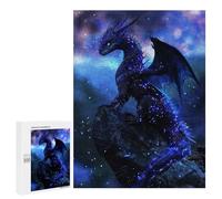 500 PCS Jigsaws for Adults Puzzle Sapphire Stardust Dragon Puzzles for Adults Hands-on Game Hand Speed Race Great Gift for Gaming 500 PCS