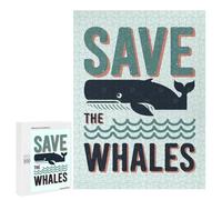 500 PCS Jigsaws for Adults Puzzle Save The Whales - Anti Whaling Puzzles for Adults Toy Wall Decor Enhance Memory Gifts for Friends And Family 500 PCS