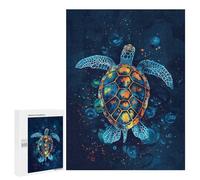 500 PCS Jigsaws for Adults Puzzle Sea Turtle Watercolor Jigsaw Puzzle Hands-on Game But Fun And Humorous Birthday Present, Gifts, 500 PCS
