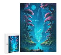 500 PCS Jigsaws for Adults Puzzle Serene Moonlit River Puzzles for Adults Hands-on Game Hand Speed Race Great Gift for Gaming 500 PCS