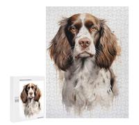 500 PCS Jigsaws for Adults Puzzle Springer Spaniel Portrait Jigsaw Puzzle Hands-on Game But Fun And Humorous Birthday Present, Gifts, 500 PCS