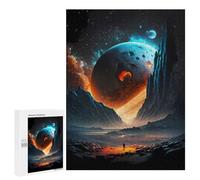 500 PCS Jigsaws for Adults Puzzle Stellar Solitude Planet Puzzles for Adults Hands-on Game Hand Speed Race Great Gift for Gaming 500 PCS