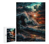 500 PCS Jigsaws for Adults Puzzle Stormly Ocean V4 Puzzles for Adults Toy Wall Decor Enhance Memory Gifts for Friends And Family 500 PCS