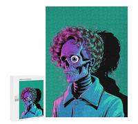 500 PCS Jigsaws for Adults Puzzle Stylish Skeleton with Curly Hair Puzzles for Adults Toy Wall Decor Enhance Memory Gifts for Friends And Family 500 PCS