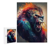 500 PCS Jigsaws for Adults Puzzle The Angry Ape Jigsaw for Adults Fun Games Presents for Women Challenging To Complete 500 PCS