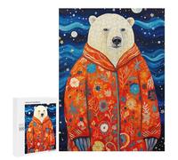 500 PCS Jigsaws for Adults Puzzle Tribal Animal 8 Polar Bear Puzzles for Adults Toy Wall Decor Enhance Memory Gifts for Friends And Family 500 PCS