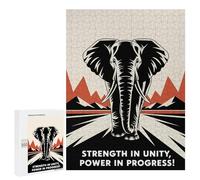500 PCS Jigsaws for Adults Puzzle Unity Elephant March Jigsaws for Adults Fun Games Stress Reliever Challenging To Complete 500 PCS