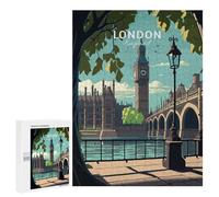 500 PCS Jigsaws for Adults Puzzle Visit to London Jigsaw Puzzle Hands-on Game But Fun And Humorous Birthday Present, Gifts, 500 PCS