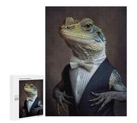 500 PCS Jigsaws for Adults Puzzle Well Dressed Lizard Jigsaws for Adults Fun Games Stress Reliever Challenging To Complete 500 PCS