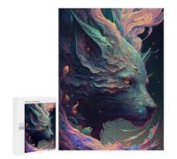 500 PCS Jigsaws for Adults Puzzle Whimsical Wolf Portrait Adult Jigsaw Relax Games Difficult Challenge Challenging To Complete 500 PCS