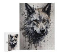 500 PCS Jigsaws for Adults Puzzle Wolf Beauty Black Ink Puzzles for Adults Hands-on Game Hand Speed Race Great Gift for Gaming 500 PCS