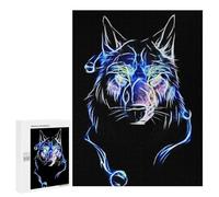 500 PCS Jigsaws for Adults Puzzle Wolf Fractal Puzzles for Adults Hands-on Game Hand Speed Race Great Gift for Gaming 500 PCS