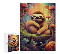 500 PCS Jigsaws for Adults Rainbow Sloth Forest Adult Jigsaw Puzzles Stress Reliever Difficult And Challenge Family Fun & Game Night 500 PCS