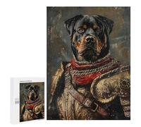 500 PCS Jigsaws for Adults Rottweiler in Armor Painting Puzzle For Teenagers Precision Cutting Parent-child Interaction Stress Reduction Gifts 500 PCS