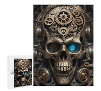 500 PCS Jigsaws for Adults Steampunk Gear Head Skull Puzzles for Adults Toy Wall Decor Improve Memory Gifts for Friends And Family 500 PCS