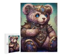 500 PCS Jigsaws for Adults Steampunk Teddy Bear Art Print-1 Jigsaw for Teenagers Improve Memory Every Piece Is Unique - Toys Educational Games 500 PCS