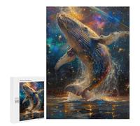500 PCS Jigsaws for Adults Whale in Space Painting-2 Adult Jigsaw Puzzles Stress Reliever Difficult And Challenge Family Fun & Game Night 500 PCS