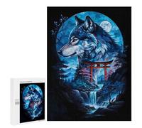 500 PCS Jigsaws for Adults Wolf Silhouette Torii Gate Puzzles for Adults Toy Wall Decor Improve Memory Gifts for Friends And Family 500 PCS