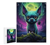 500 PCS Jigsaws for Teenagers Alien Dog in Space Adventure Puzzle For Teenagers Analysis And Logic Difficult And Challenge for Is Ideal As A Gift 500 PCS