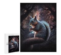 500 PCS Jigsaws for Teenagers Cosmic Squirrel in Starry Forest Adult Jigsaw Puzzles Staycation Kill Time Train Your Brain And Hands Birthday Present,Travel Gifts, 500 PCS