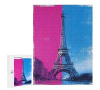 500 PCS Jigsaws for Teenagers Eiffel Tower Paris France Adult Jigsaw Puzzles Staycation Kill Time Train Your Brain And Hands Birthday Present,Travel Gifts, 500 PCS