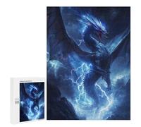500 PCS Jigsaws for Teenagers Electric Storm Dragon Artwork Puzzle For Teenagers Analysis And Logic Difficult And Challenge for Is Ideal As A Gift 500 PCS
